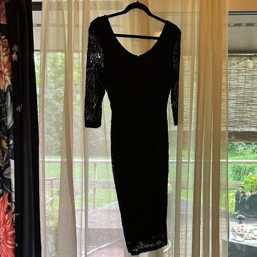 Candie’s Gothic Rose Lace Midi Dress Large Whimsygoth Witchy Glam Romantic